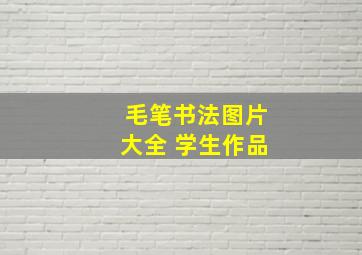 毛笔书法图片大全 学生作品